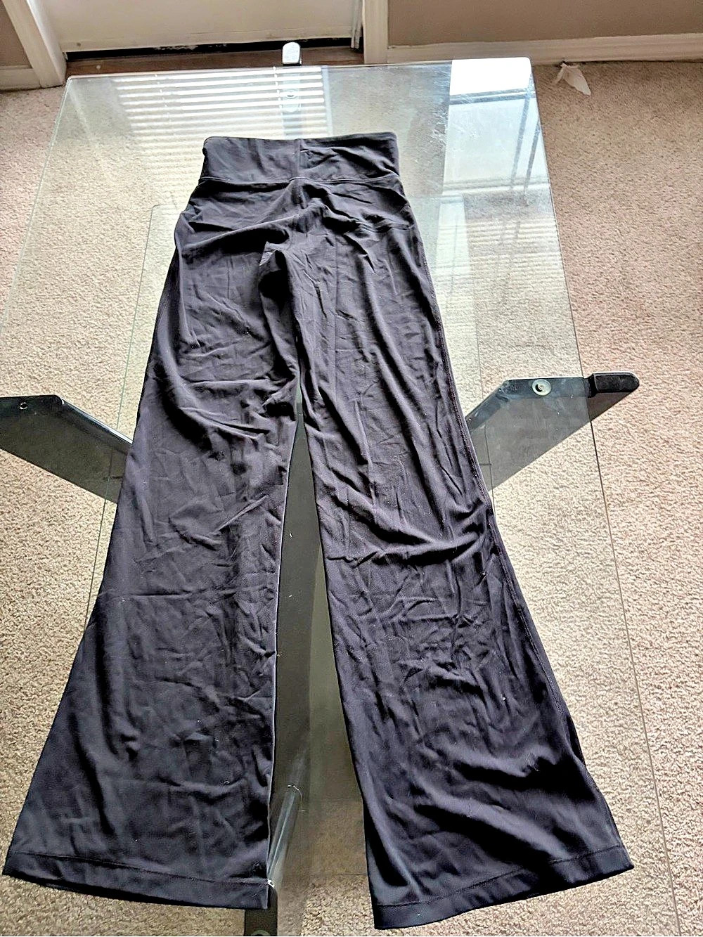 Aeropostale Flare Yoga Pants in Black Size Small
